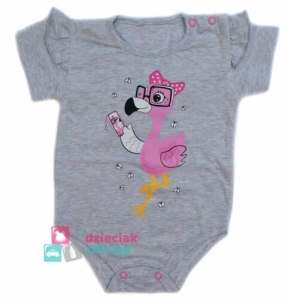 Body na krótki rękaw dla dziewczynki niemowlaka Mrofi Flaming