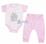 Body na krótki rękaw i spodnie dla niemowlaka dziewczynki Mrofi Home