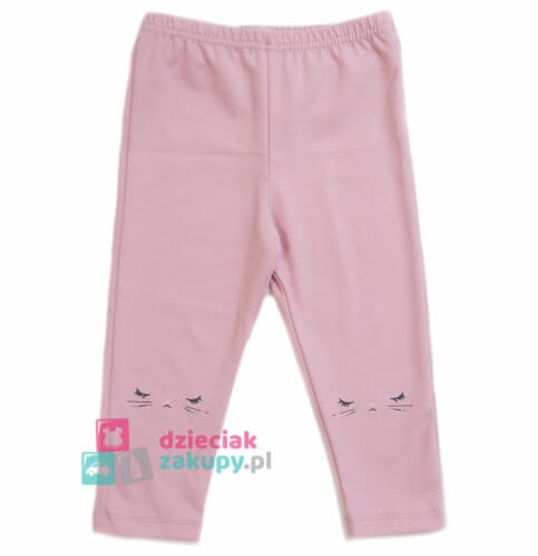 Legginsy 3/4 dla dziewczynki niemowlaka ATUT Oczka różowe.jpg