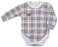 Body na długi rękaw dla chłopca niemowlaka Koala Baby Jack kratka.jpg