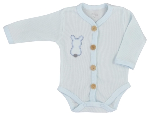 Body na długi rękaw dla niemowlaka zapinane na guziki Koala Baby niebieskie