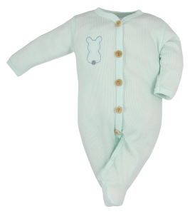 Pajac dla niemowlaka zapinany na guziki Koala Baby Szaraczek seledynowy