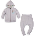 Dres dla chłopca niemowlaka bluza z kapturem na zamek i spodnie Nini Nosorożec .jpg