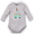 Body dla niemowlaka chłopca na długi rękaw Nini Nosorożec