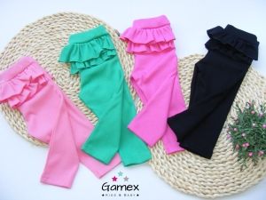 Legginsy z falbanką dla niemowlaka dziewczynki Gamex Prążek