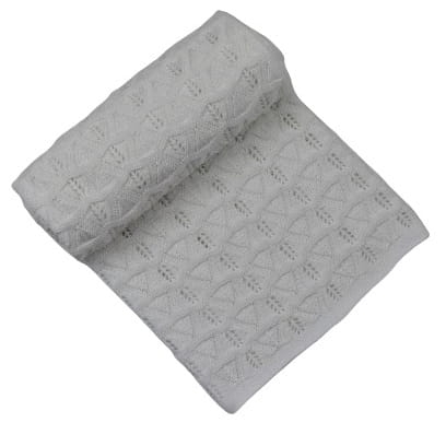 Kocyk dla niemowlaka ażurowy biały .jpg