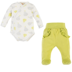 Komplet ubranek dla noworodka body i półspiochy Makoma Gruszka