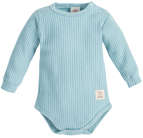 Body dla niemowlaka chłopca gruby prążek Makoma Harmony turkusowe.png