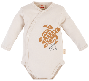 Body kopertowe dla niemowląt na długi rękaw Makoma Żółw