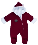 Ciepły pajacyk dla noworodka Bamarnicol bordowy