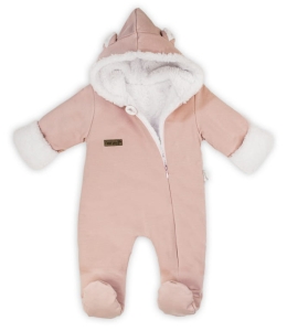 Ciepły pajacyk dla noworodka Bamarnicol różowy
