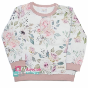 Bluza dla dziewczynki niemowlaka w kwiaty Atut