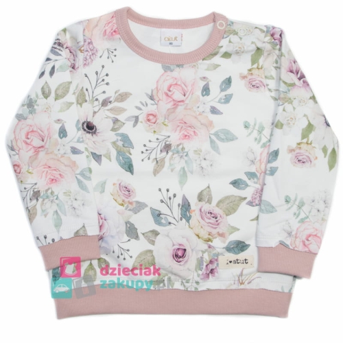 Bluza dla dziewczynki niemowlaka w kwiaty Atut.jpg