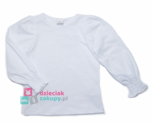 Biała elegancka bluzka dla dziewczynki Atut Serce
