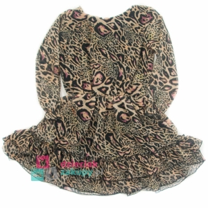 Sukienka dla dziewczynki z falbankami Panterka