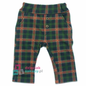 Spodnie dresowe dla niemowlaka chłopca w kratę Mrofi James