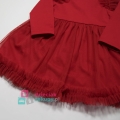 Elegancka czerwona tiulowa sukienka dziewczęca Atut.jpg