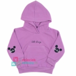 Bluza dla  niemowlaka dziewczynki z kapturem Atut liliowa