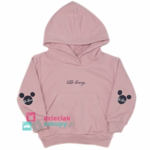 Bluza dla dziewczynki z kapturem Atut różowa