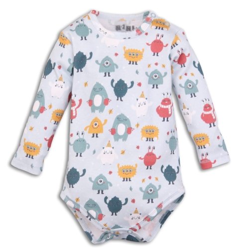 Body dla niemowlaka chłopca na długi rękaw Nini Stworek.jpg