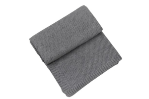 Kocyk dzianinowy dla niemowlaka szary