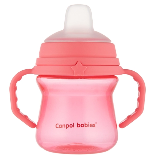 Kubek treningowy z niekapiącym silikonowym ustnikiem  150 ml Canpol 56/614 pin.jpg