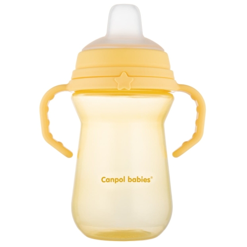 Kubek treningowy z niekapiącym silikonowym ustnikiem  250 ml Canpol 56/615 yel.jpg