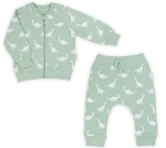 Komplet ubrań dla chłopca bluza na zamek i spodnie w dinozaury Bamarnicol