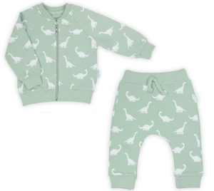 Komplet ubrań dla chłopca bluza na zamek i spodnie w dinozaury Bamarnicol