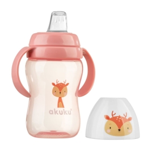 Kubek niekapek z silikonowym ustnikiem Akuku A0221 Jelonek