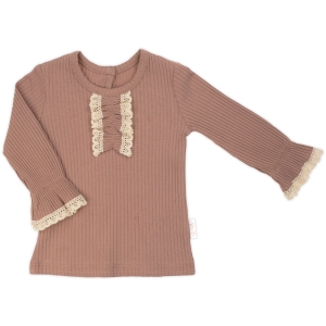 Bluzka na długi rękaw dla dziewczynki z koronką Bamarnicol 