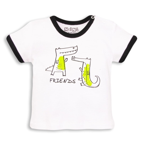 Bluzka dla chłopca niemowlaka na krótki rękaw z krokodylami Nini .jpg