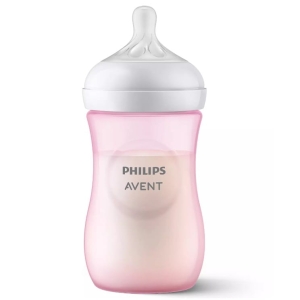 Butelka Avant Natural Response 260 ml 1M+ 3- przepływowy wylew smoczka  SCY903/21 różowa