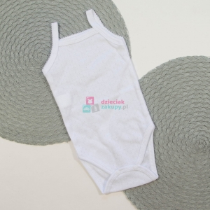 Białe body na cienkich ramiączkach niemowlęce Mrofi