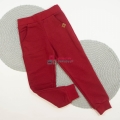 Dresowe spodnie dla chłopca ze ściągaczem slim GT bordowe.jpg