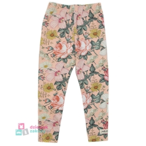 Legginsy slim dla dziewczynki w kwiaty Atut