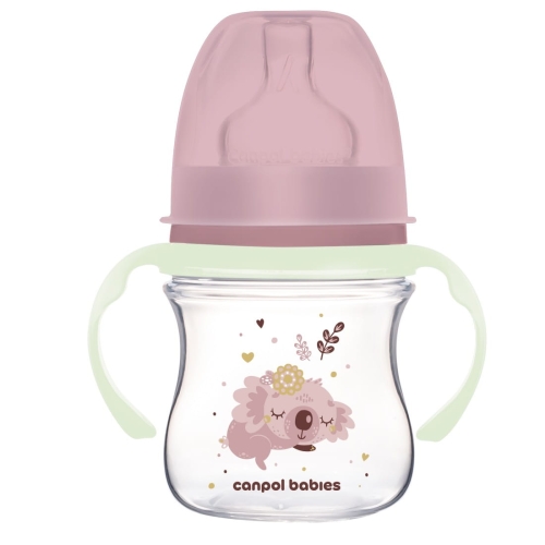 Butelka antykolkowa dla noworodka Canpol Babies ze świecącymi uchwytami Sleepy Koala 120 ml 35/236 pin.jpg
