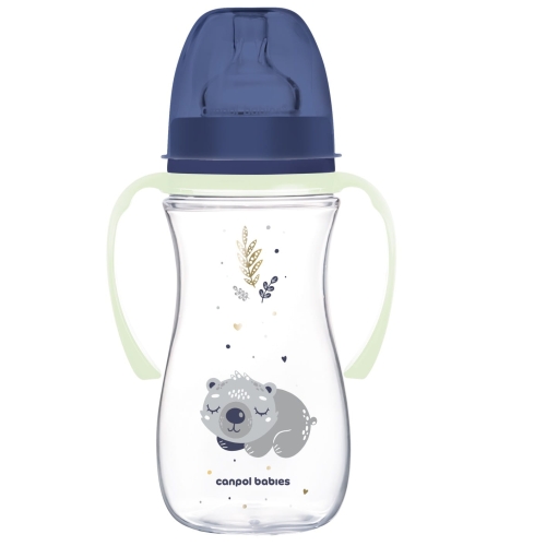 Butelka antykolkowa Canpol Babies ze świecącymi uchwytami Sleepy Koala 300 ml 35/238 blu .jpg