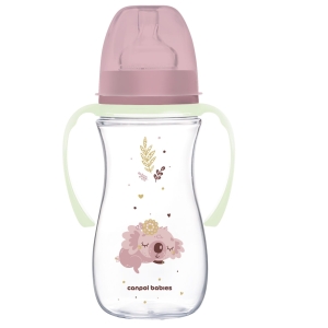 Butelka antykolkowa Canpol Babies ze świecącymi uchwytami Sleepy Koala 300 ml 35/238 pin