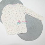 Bluzka prążkowana dla dziewczynki w kwiaty Atut