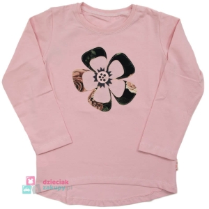 Bluzka dla dziewczynki z kwiatkiem Aipi produkt polski