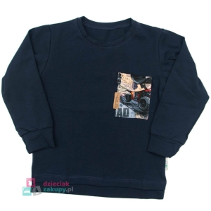 Granatowa bluzka dla chłopca z kieszonką Aipi polski producent