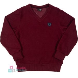 Sweter bordowy dla chłopca w szpic GT