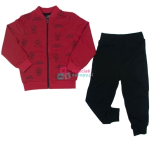 Komplet ubranek dla chłopca bluza na zamek i spodnie Psi Patrol GT bordowy