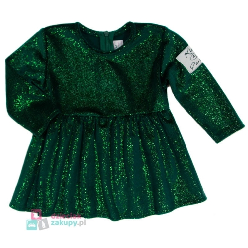 Elegancka brokatowa sukienka dla dziewczynki niemowlaka .jpg