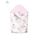 Rożek niemowlęcy na rzep Słonie na tęczy róż