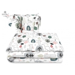 Pościel do łóżeczka dla niemowląt 135x100 cm kołderka, poduszka 40x60 cm z ochraniaczem Jeżyk