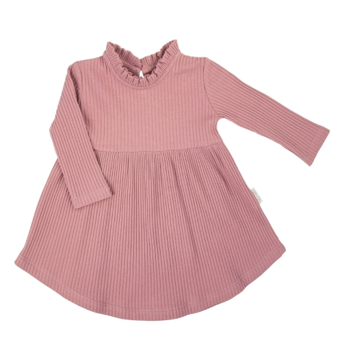 Sukienka na długi rękaw dla dziewczynki Bamarnicol Prążek.jpg