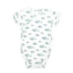 Body na krótki rękaw dla chłopczyka niemowlaka w chmurki Bamarnicol