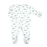 Pajacyk dla niemowlaka chłopca w chmurki Bamarnicol